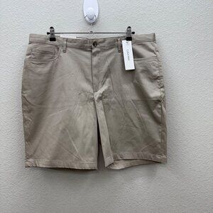 Calvin Klein Plaza Taupe Chino Stretch Shorts w Pockets Mens size 38 NEW